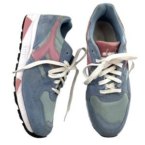Diadora N9002 Blue & Pink Suede Sneakers